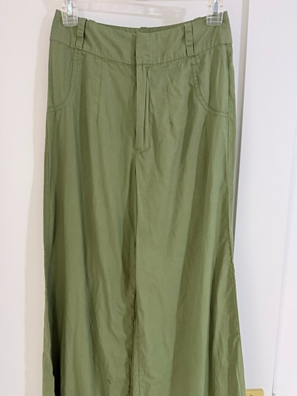 Free People Olive Green Wide Leg Pants